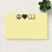 Post-it-notities voor vrede, liefde en boeken post-it® notes (Kantoor)