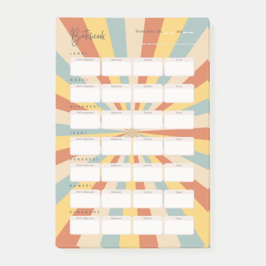 Post-it® Post-It menuplanner Notes (Voorkant)