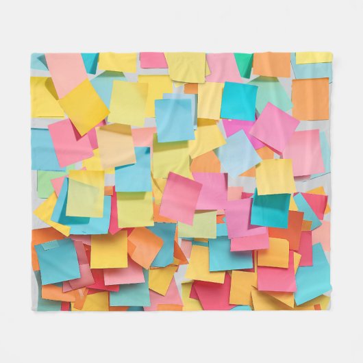 Post It, Post Me Fleece Deken (Voorkant (Horizontaal))