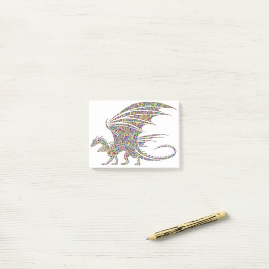 Post-it® Rainbow Dragon Tribal Tattoo Cadeaucode Notes (Op bureau)
