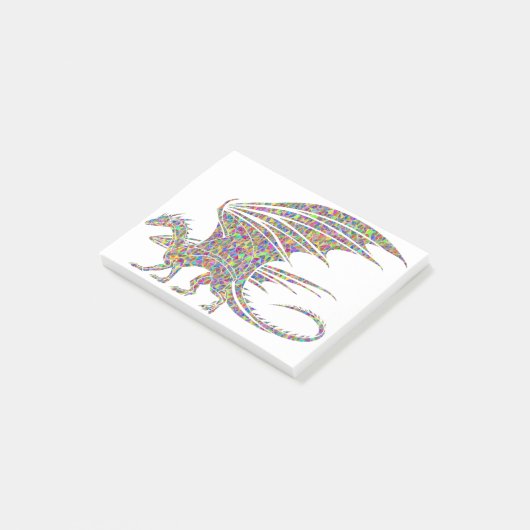 Post-it® Rainbow Dragon Tribal Tattoo Cadeaucode Notes (Schuin)