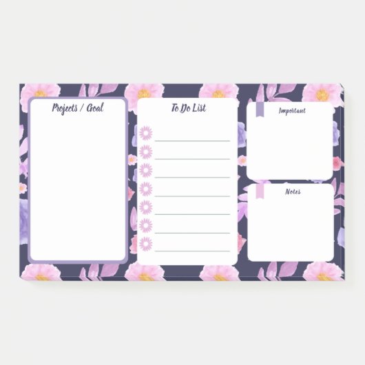 Post-it® To Do List Floral Elegant Original Notes (Voorkant)