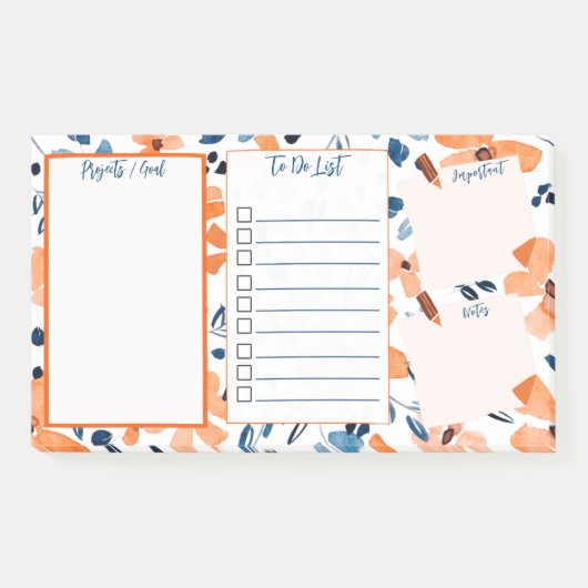 Post-it® To Do List Post-it®Original Floral Notes (Voorkant)
