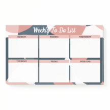 Post-it® Weekly To Do List Modern Minimalist 