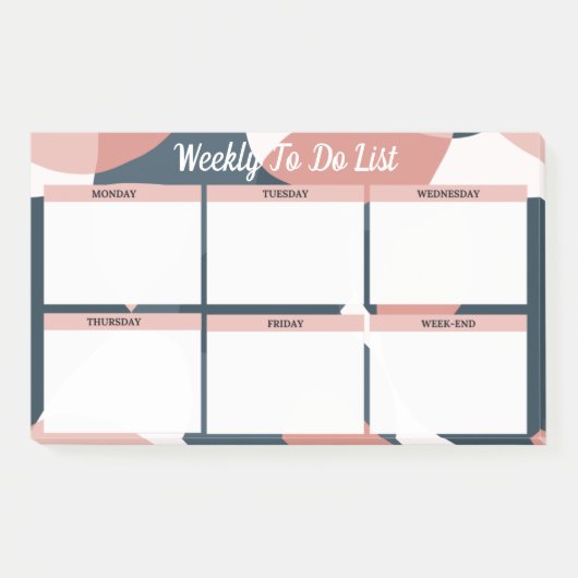 Post-it® Weekly To Do List Modern Minimalist Notes (Voorkant)