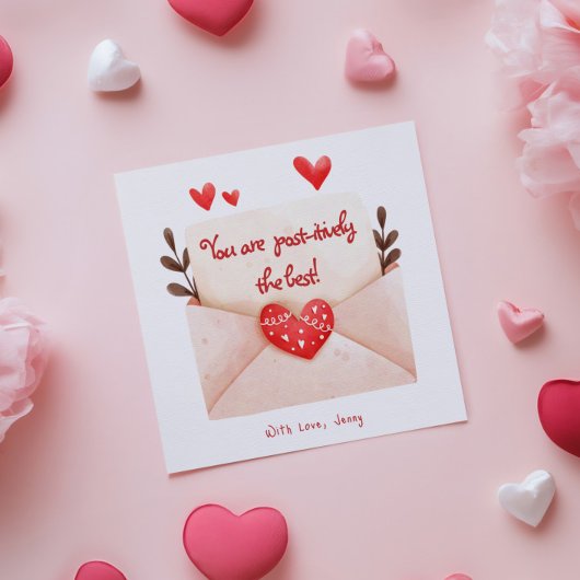 Post-itief de Beste Valentijnsdag Groet Kaart