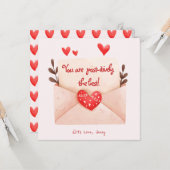 Post-itief de Beste Valentijnsdag Groet Kaart (Voorkant / Achterkant in situ)