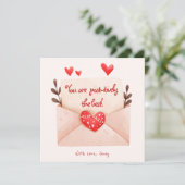 Post-itively De Beste Valentijnskaart Kaart (Staand voorkant)