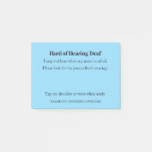Post-Its voor Slechthorenden/Doven Post-it® Notes (Voorkant)