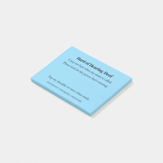 Post-Its voor Slechthorenden/Doven Post-it® Notes (Schuin)