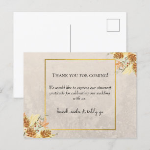 Post Kaart Bedankt voor uw komst!