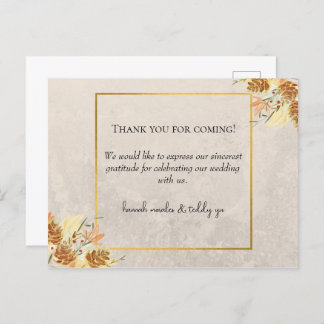 Post Kaart Bedankt voor uw komst!