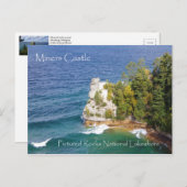 Post-kaart bij Miners Castle Briefkaart (Voorkant / Achterkant)