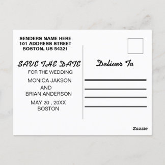 Post-Kaart, bruiloft-briefkaart, huwelijksuitnodig Briefkaart