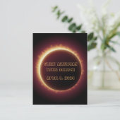 Post Kaart-Eclipse 2024 Briefkaart (Staand voorkant)