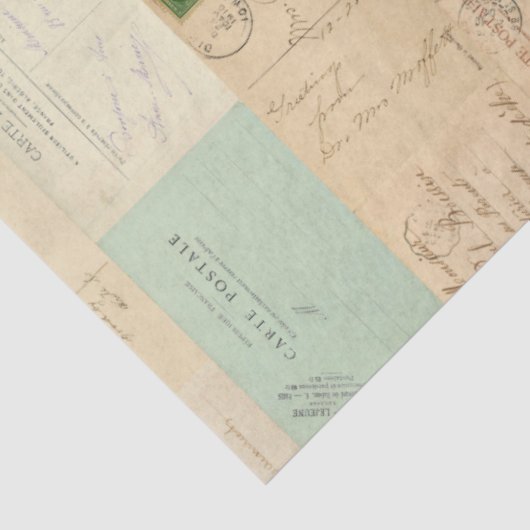  Post Kaart Ephemera Weefselpapier Tissuepapier (Detail)