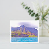 POST-KAART, FLUTED CLIFFS OF NAPALI COAST BRIEFKAART (Staand voorkant)