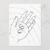 Post Kaart - hand met juwelen (Voorkant)