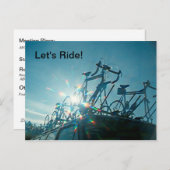 Post-Kaart - Let's Ride (fietsen) Briefkaart (Voorkant / Achterkant)