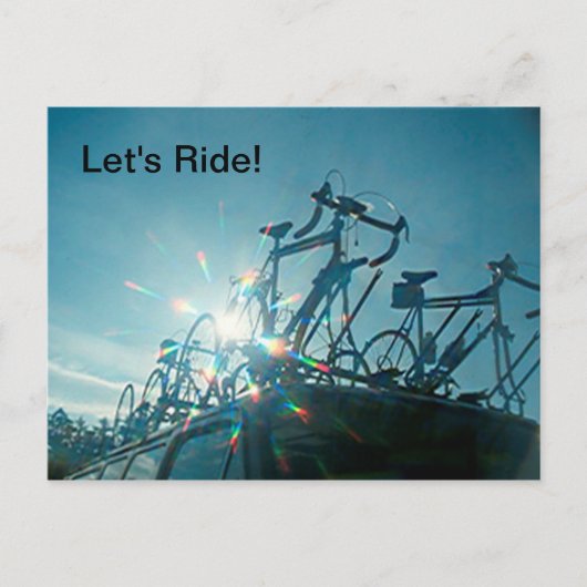 Post-Kaart - Let's Ride (fietsen) Briefkaart (Voorkant)