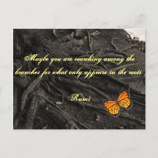 Post Kaart met citaat van Rumi (Voorkant)