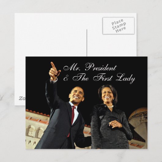 Post Kaart Mr. President & The First Lady (Voorkant / Achterkant)