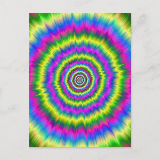 Post-Kaart Neon Explosie Briefkaart (Voorkant)