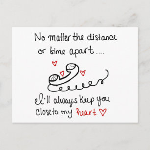 Post-kaart op lange afstand briefkaart