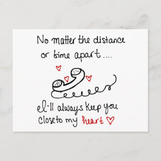 Post-kaart op lange afstand briefkaart