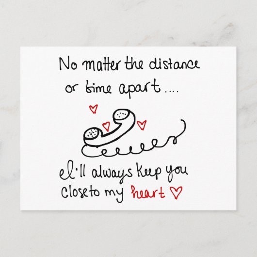 Post-kaart op lange afstand briefkaart (Voorkant)