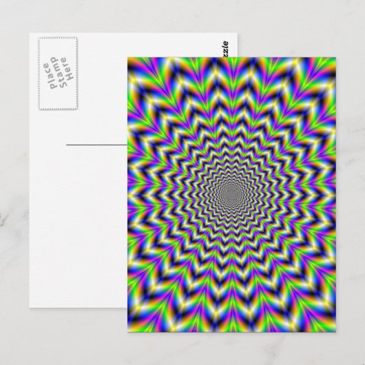 Post Kaart Psychedelic Star (Voorkant / Achterkant)