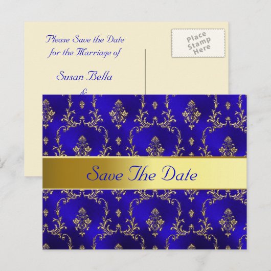 Post Kaart--Save the Date Aankondigingskaart (Voorkant / Achterkant)