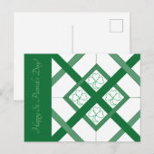 Post-Kaart - Shamrock Glas in lood Briefkaart (Voorkant / Achterkant)