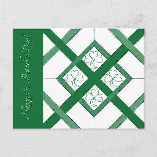 Post-Kaart - Shamrock Glas in lood Briefkaart (Voorkant)