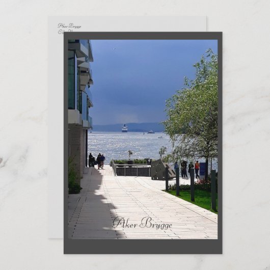 Post Kaart uit Oslo, Noorwegen (Voorkant / Achterkant)