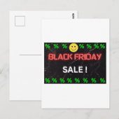 POST KAART UITNODIGING - BLACK FRIDAY (Voorkant / Achterkant)