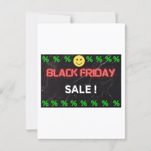 POST KAART UITNODIGING - BLACK FRIDAY