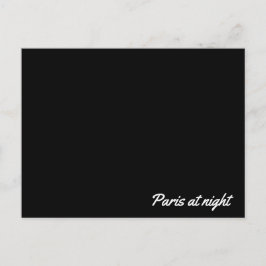 Post-kaart van Parijs 's nachts Briefkaart