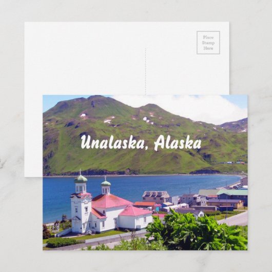 Post-Kaart van Unalaska, Alaska Briefkaart (Voorkant / Achterkant)