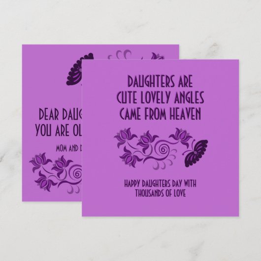 POST KAART VOOR DAGEN (Voorkant / Achterkant)