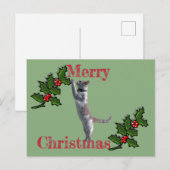 Post Kaart - Vrolijk kerstfeest Holly en Cat (Voorkant / Achterkant)