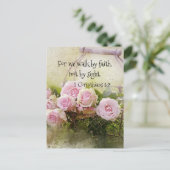 Post Kaart Walk By Faith Niet Sight Schrift (Staand voorkant)