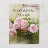 Post Kaart Walk By Faith Niet Sight Schrift (Voorkant)