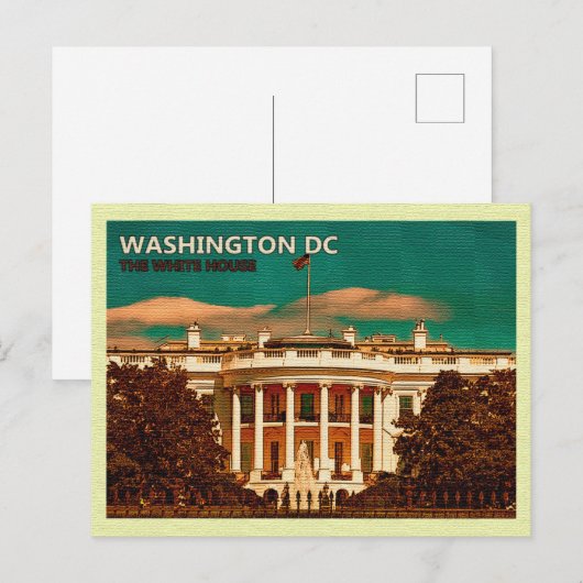  Post Kaart White House Washington DC (Voorkant / Achterkant)