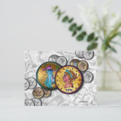 POST KAARTEN - Big Coin Pop Art (Staand voorkant)