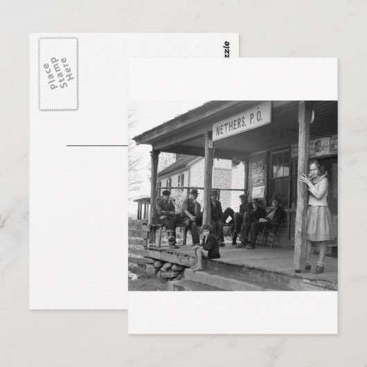 Post Kantoor at Nethers, 1935 Briefkaart (Voorkant / Achterkant)