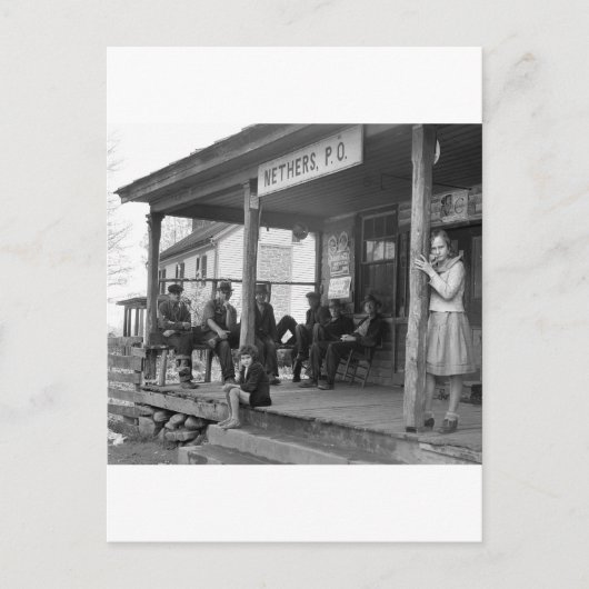 Post Kantoor at Nethers, 1935 Briefkaart (Voorkant)