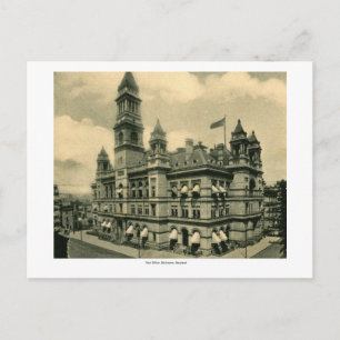 Post Kantoor, Baltimore, Vintage van Maryland Briefkaart