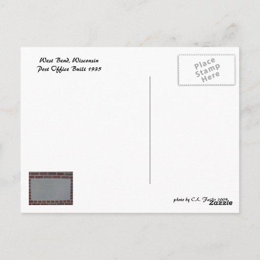 Post Kantoor Briefkaart (Achterkant)