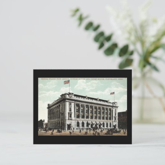 Post Kantoor Cleveland Ohio 1910  Briefkaart (Staand voorkant)